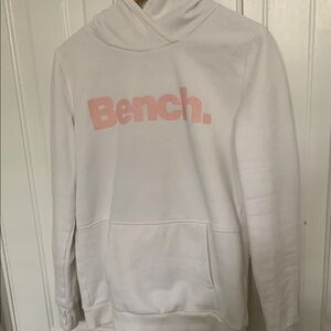 Bench cream Hoodie with Pink Logo
